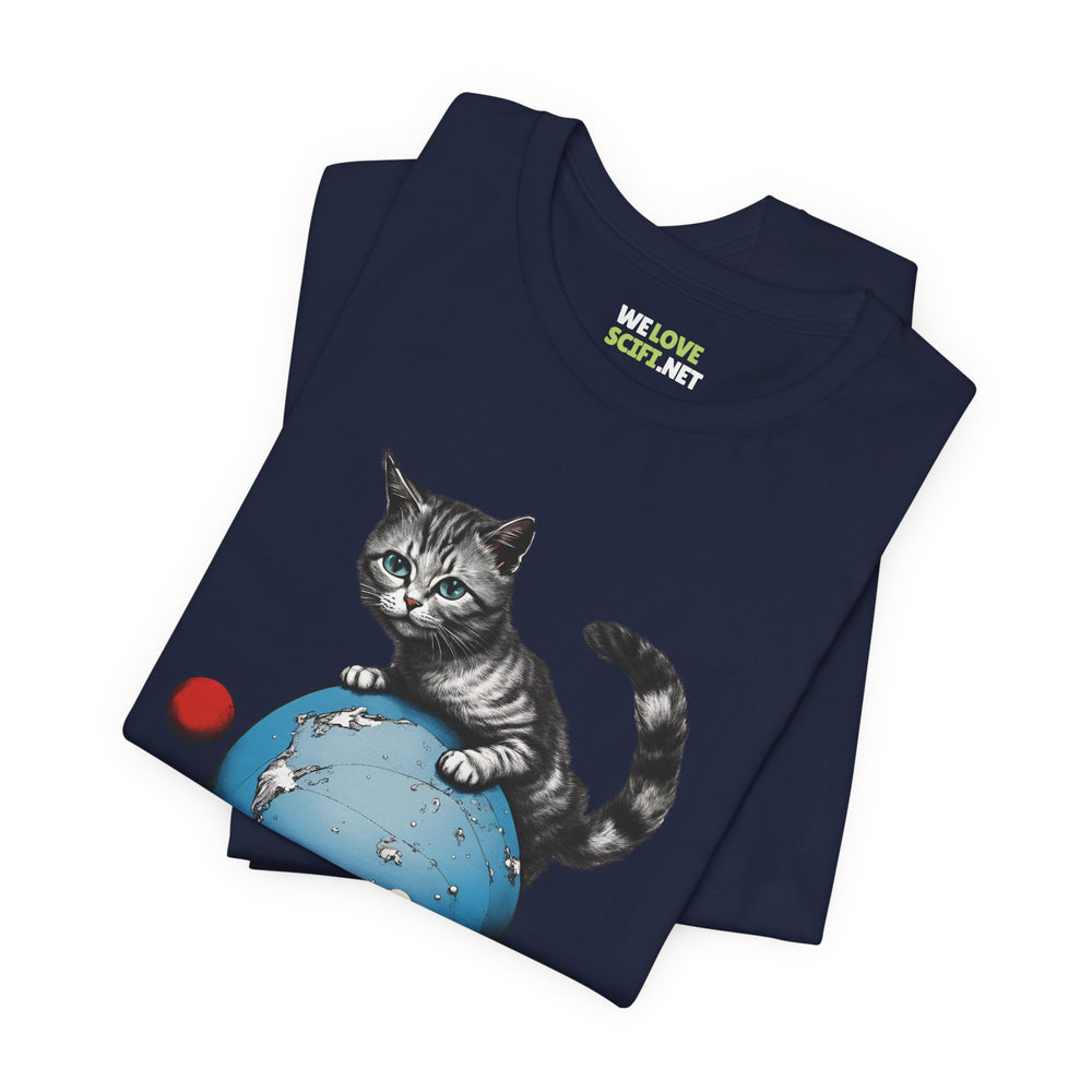 Space Player Cat 3 Sci-Fi T-Shirt | We Love Sci-Fi