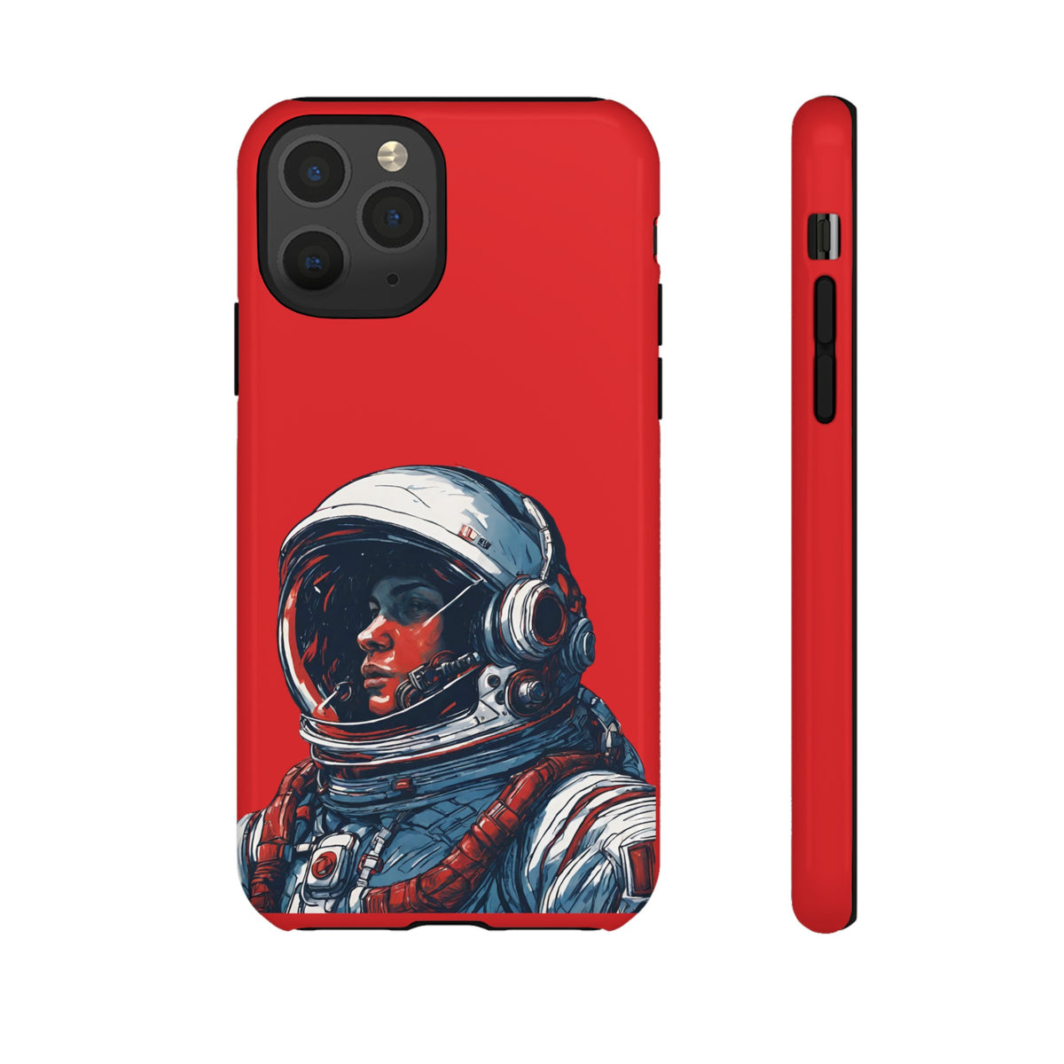 Astronaut In Red SpaceArt Sci-Fi Tough iPhone Mobile Cases