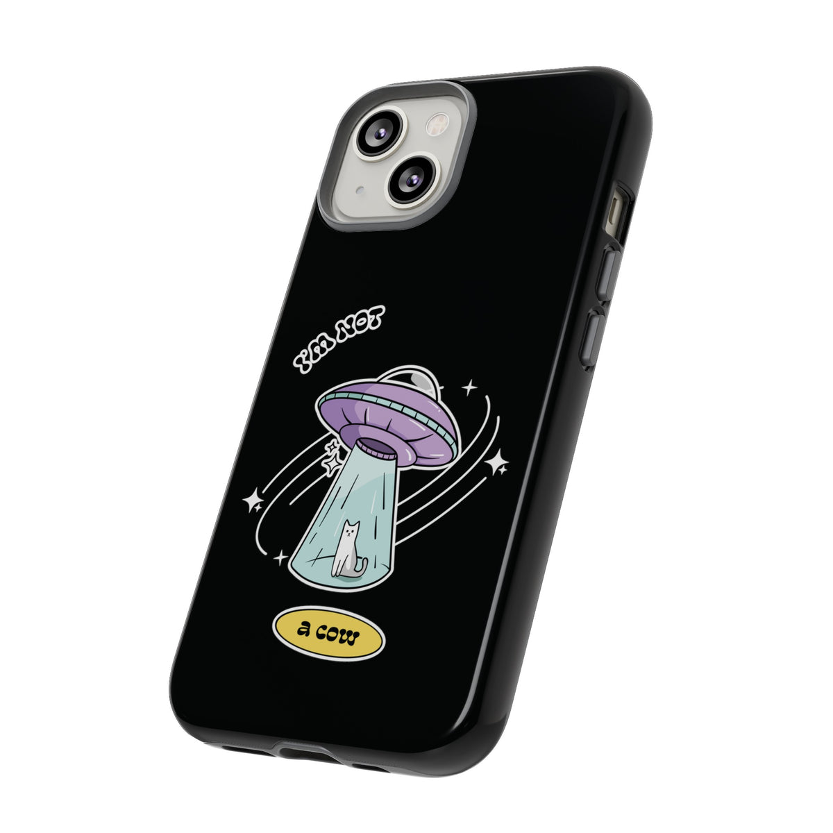 Funny Sci-Fi iPhone Cases | Not a Roswell Cow UFO Design