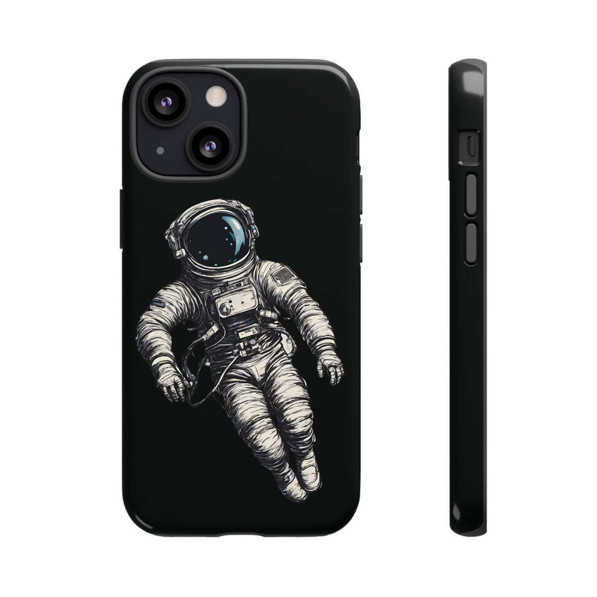 Floating Astronaut SpaceArt Sci-Fi Tough iPhone Mobile Cases