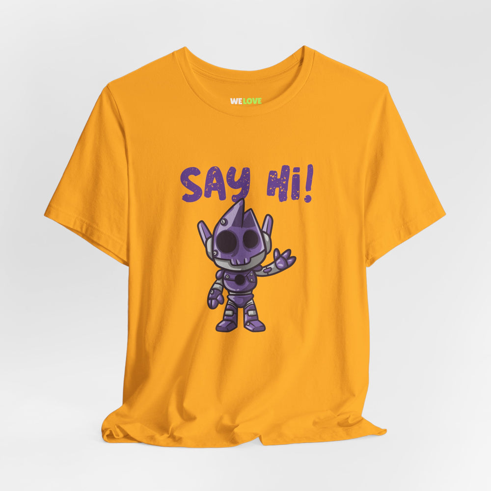 UFO t-shirt-Say Hi Funny UFO Sci-Fi T-Shirt We Love Sci-Fi