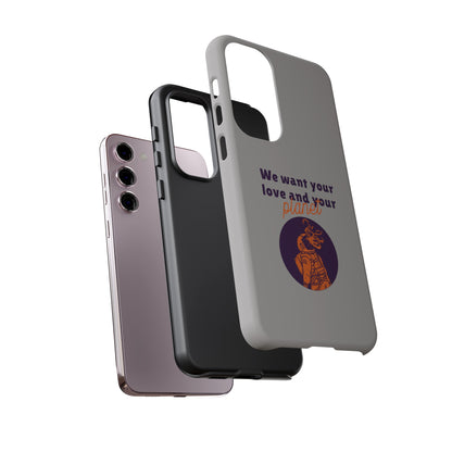 We Want Your Love And Your Planet Sci-Fi Tough Samsung Galaxy Mobile Cases-welovescifi.net