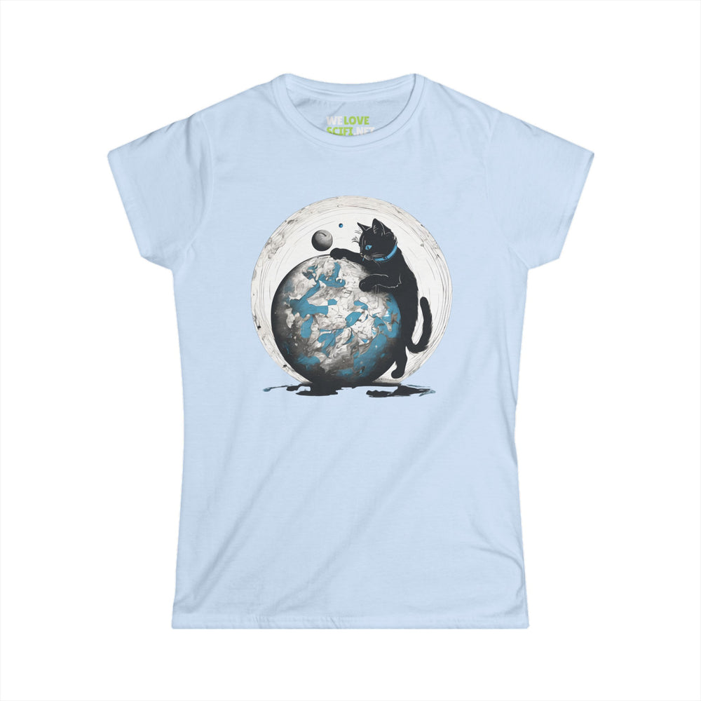 cat sci-fi woman's tee-Space Player Cat SciFi Women's Tee