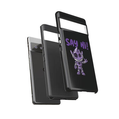 Funny UFO Sci-Fi Google Pixel Cases Say Hi Tough Mobile Case