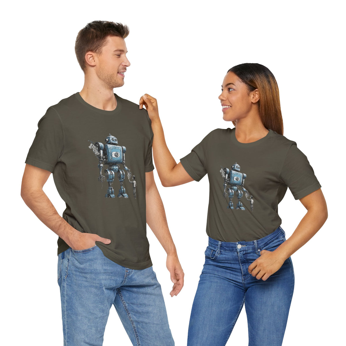 Bringing You Flower Robot SpaceArt SciFi T-Shirt-welovescifi