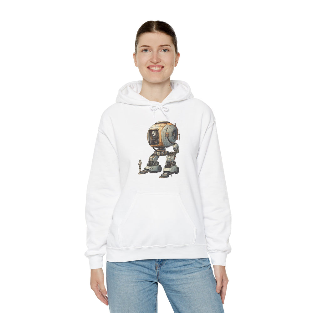 Let's Take a Ride Robot Space Art Hoodie - Sci-Fi Design