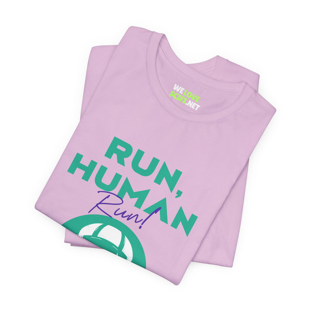 Run Human Run Funny Sci-Fi T-Shirt