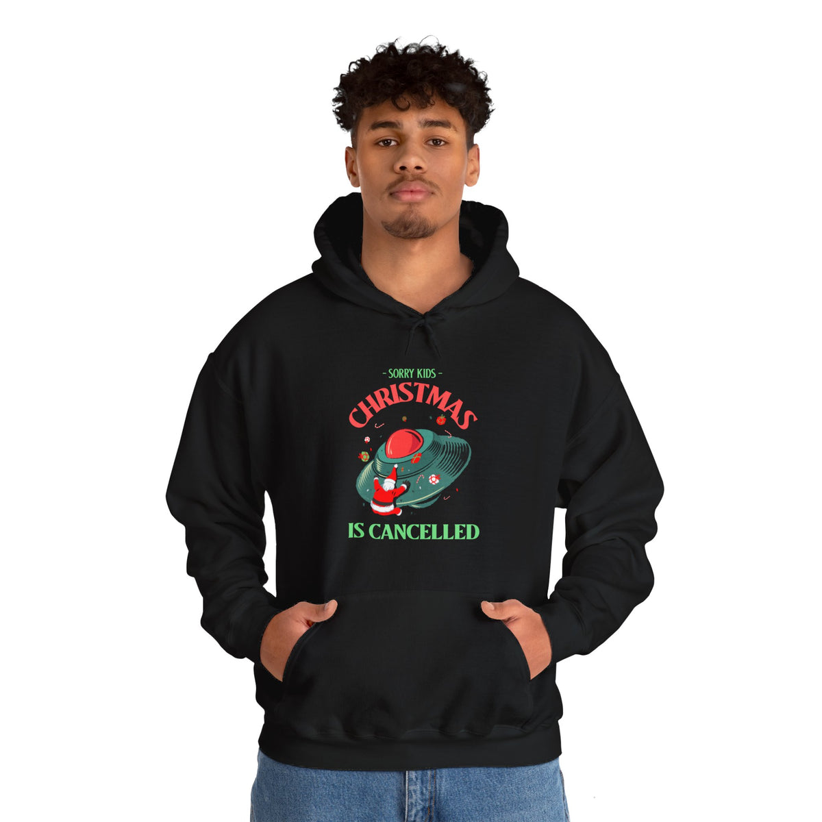 Christmas Is Cancelled Funny UFO Hoodie-welovescifi.net