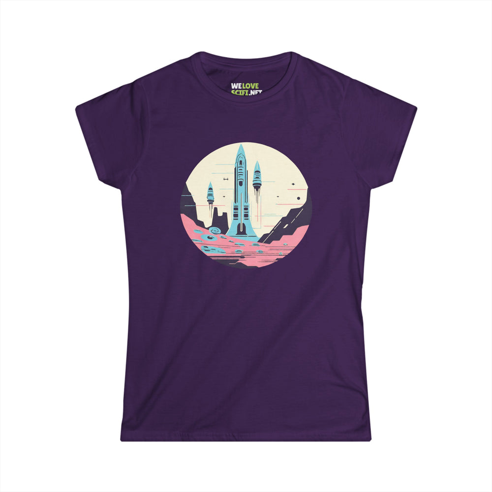 space art tee-The Liftoff Space Art Sci-Fi Woman's Tee