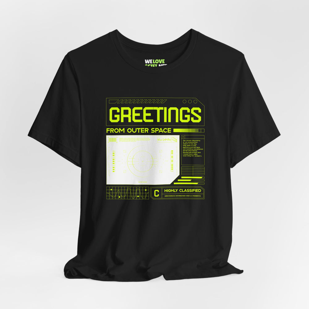 Greetings From Outer Space UFO SciFi T-Shirt-welovescifi.net