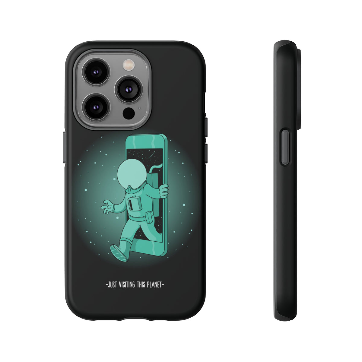 Funny Astronaut iPhone Cases Just Visiting This Planet SciFi