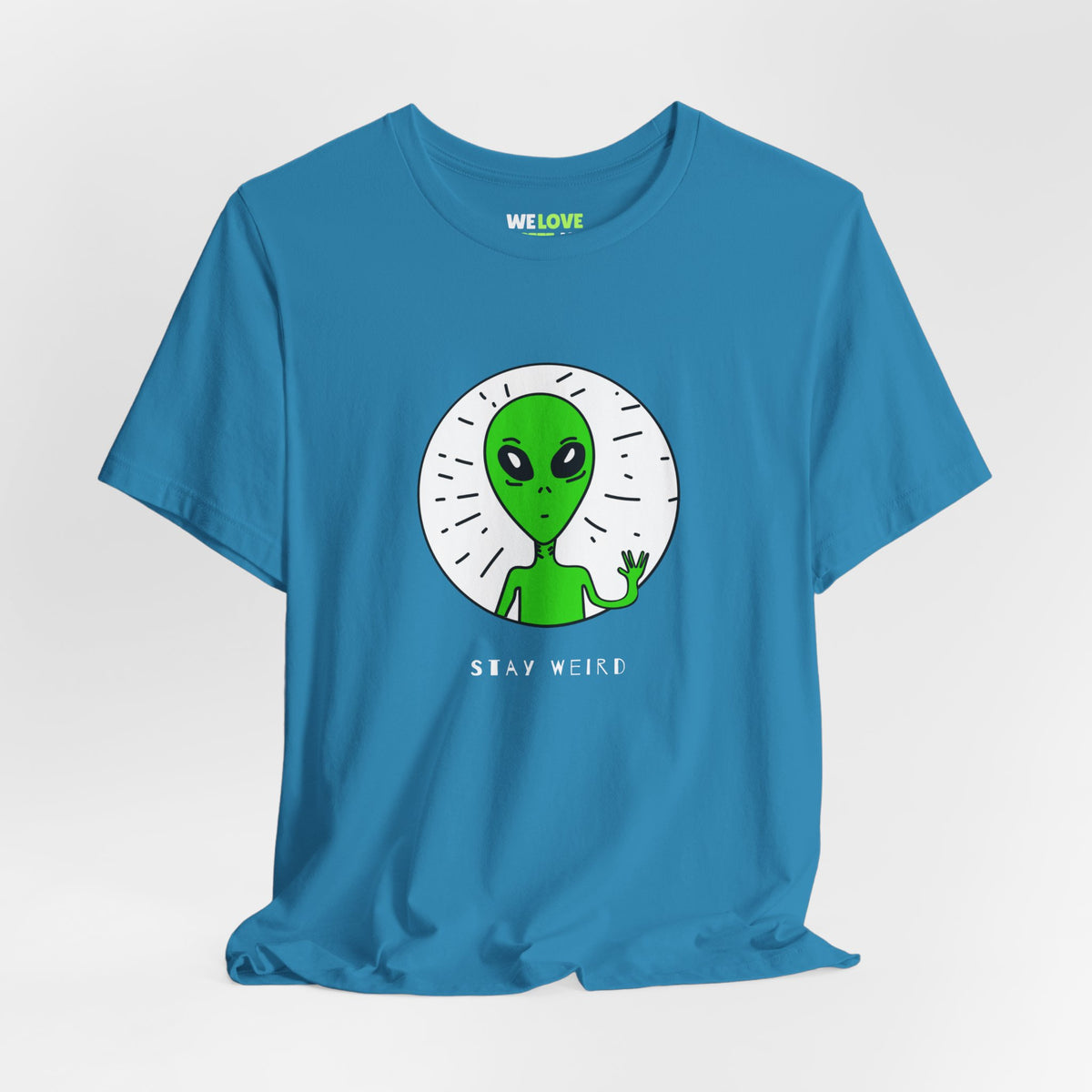 funny UFO t-shirt-Stay Weird Funny UFO Sci-Fi T-Shirt