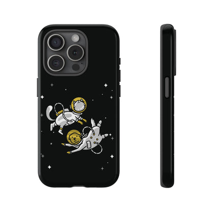 Funny Astronaut Mobile Case for iPhone - Dog & Cat Sci-Fi 