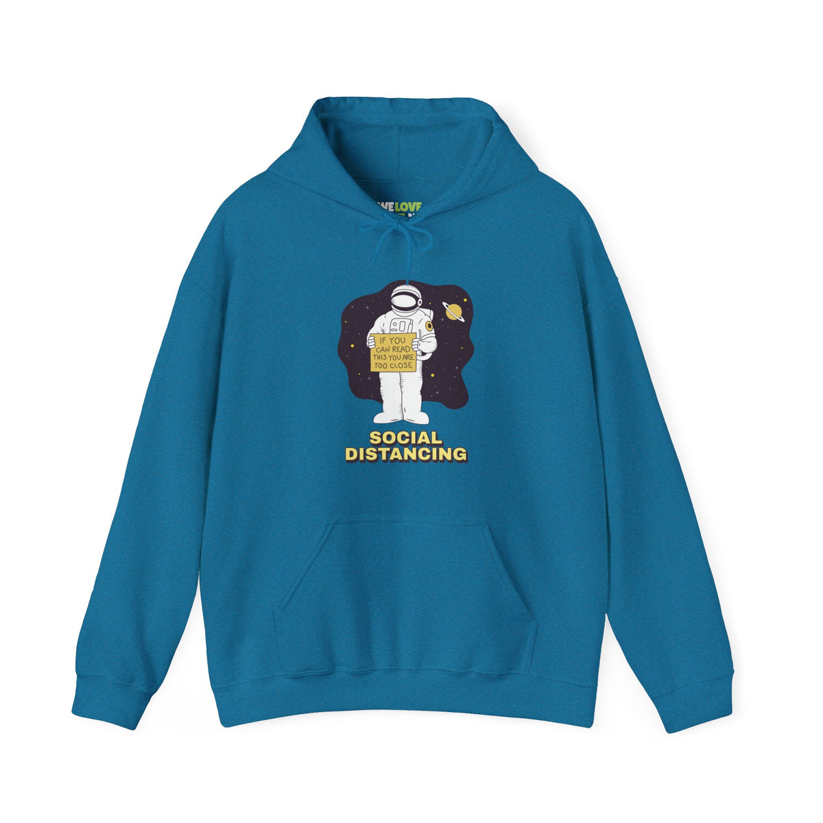 Social Distancing Astronaut Hoodie | Funny Sci-Fi Pullover