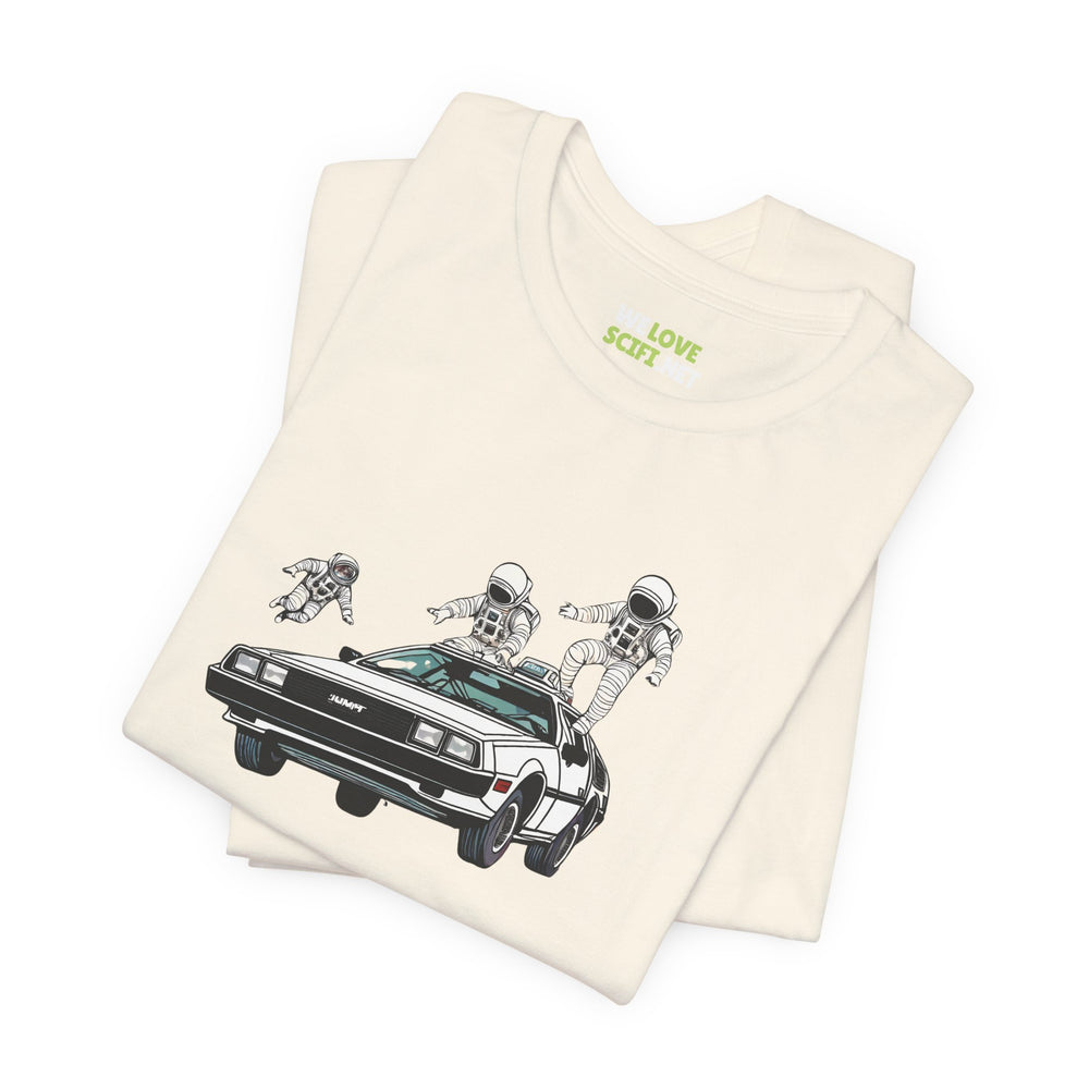 Party in a DeLorean Astronaut Sci-Fi TShirt Cool Sci-Fi Tee