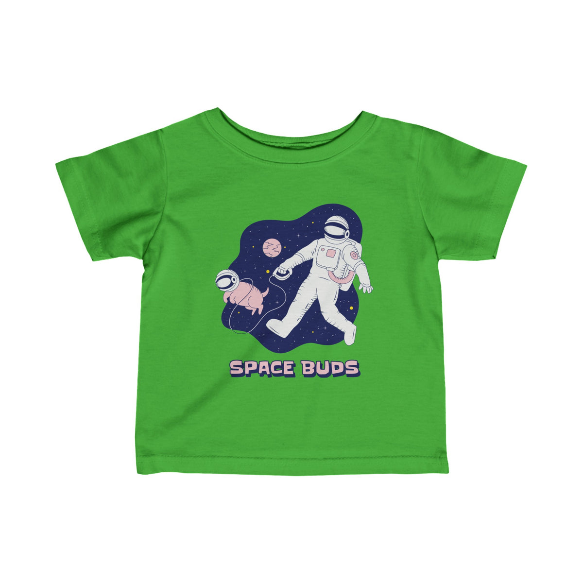 Space Buds Dog Astronaut Tee - Infant Fine Jersey