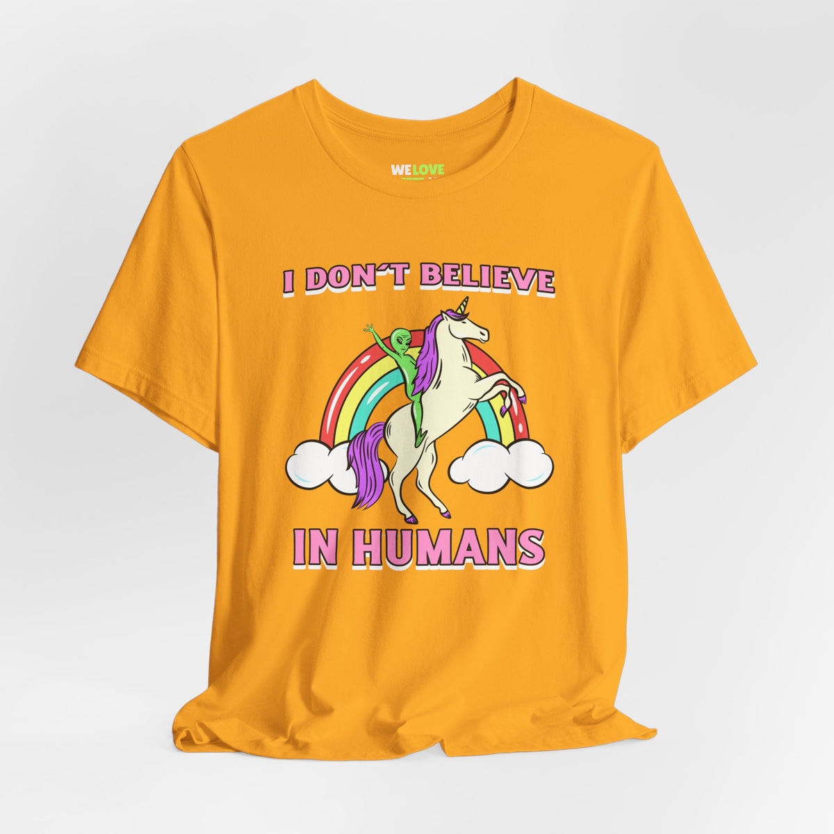 Humans Unicorn UFO Sci-Fi T-Shirt - Sci-Fi T-Shirt