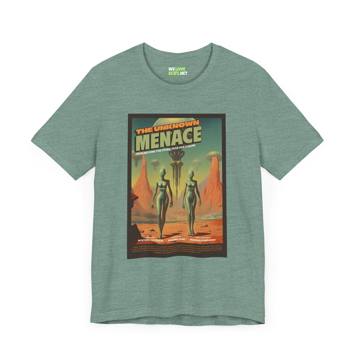 The Unknown Menace Retro Sci-Fi T-Shirt-welovescifi.net