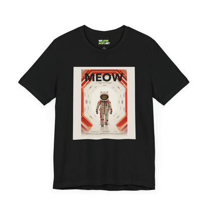 Funny Cat Astronaut T-Shirt - Meow Movie Inspired Sci-Fi Tee