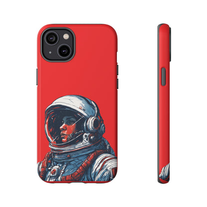 Astronaut In Red SpaceArt Sci-Fi Tough iPhone Mobile Cases