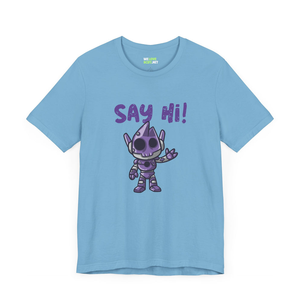 UFO t-shirt-Say Hi Funny UFO Sci-Fi T-Shirt We Love Sci-Fi