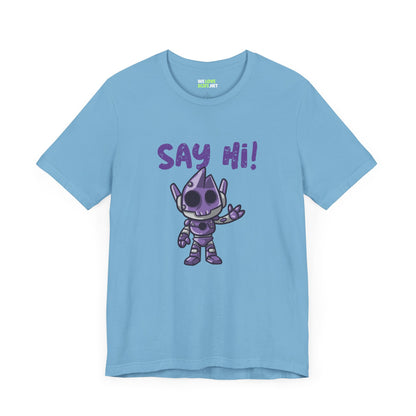 UFO t-shirt-Say Hi Funny UFO Sci-Fi T-Shirt We Love Sci-Fi