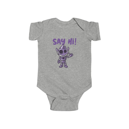 Say Hi Funny UFO Bodysuit | Cute Alien Baby Outfit