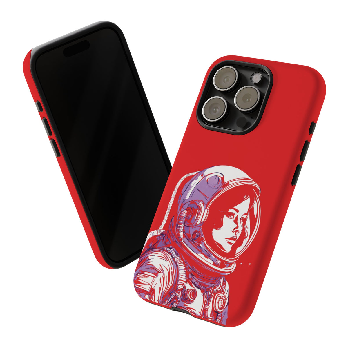 Duotone SpaceGirl SpaceArt Tough iPhone Mobile Cases