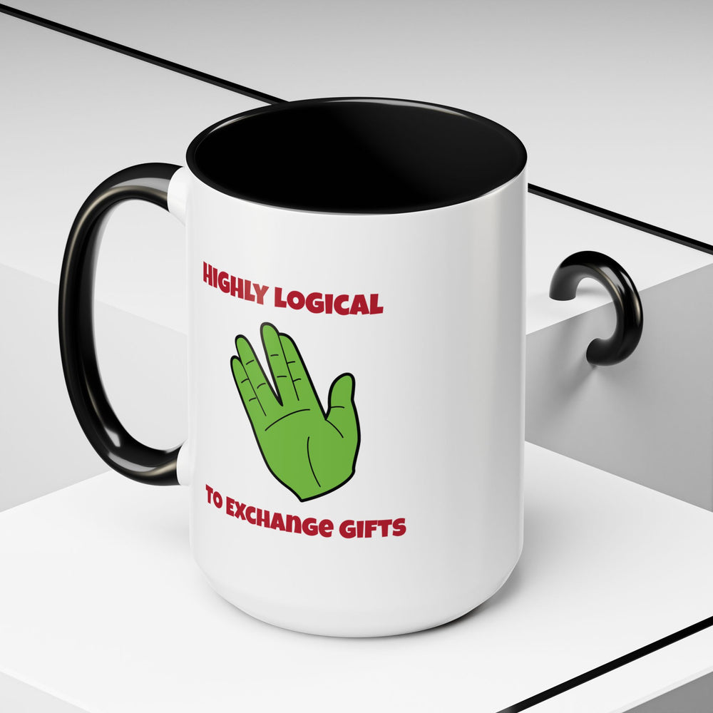 Logical Exchange Funny Spock Christmas Accent Mug-welovescifi.net