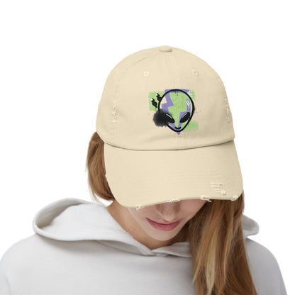 Alien Cap - Outta This World Sci-Fi Unisex Distressed Hat