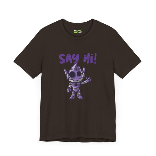 UFO t-shirt-Say Hi Funny UFO Sci-Fi T-Shirt We Love Sci-Fi