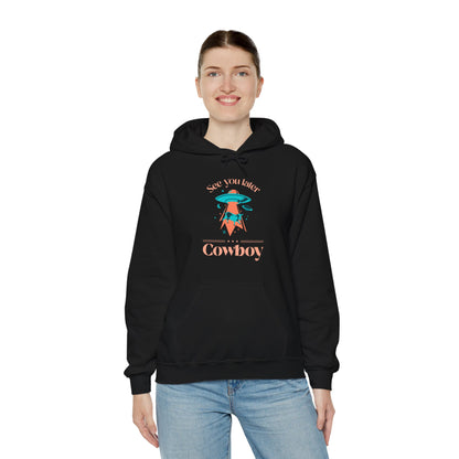 Funny Cow UFO Hoodie - See You Later Cowboy We Love SciFi