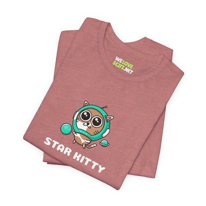 Star Kitty Cat Astronaut Sci-Fi T-Shirt - Funny Sci-Fi Tee