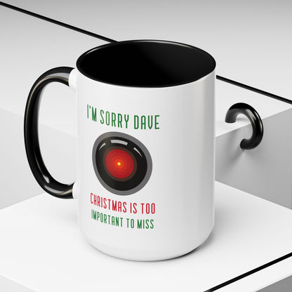 Too Important Christmas Funny HAlL9000 Christmas Accent Mug-welovescifi.net