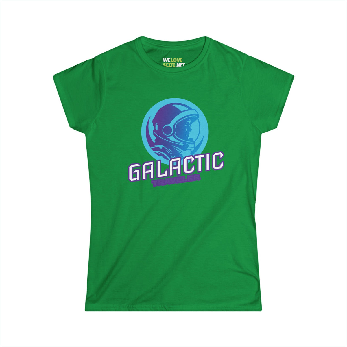 Galactic Traveler Astronaut Woman's Tee-welovescifi.net