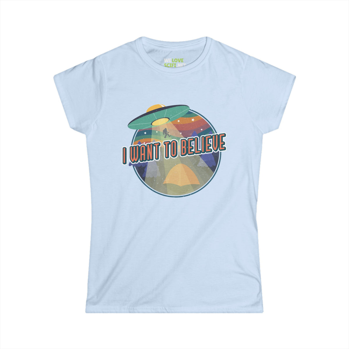 I Want to Believe UFO Woman's Tee - Shop Sci-Fi Apparel Now