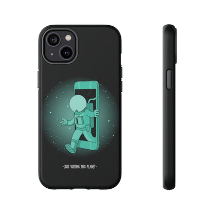 Funny Astronaut iPhone Cases Just Visiting This Planet SciFi