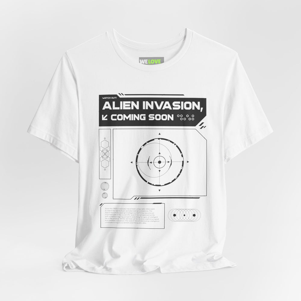 Alien Invasion Coming Soon Sci-Fi T-Shirt-welovescifi.net