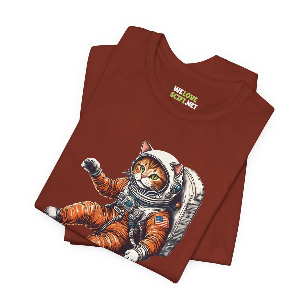 Spacecat Astronaut Sci-Fi T-Shirt - Unique Sci-Fi Apparel