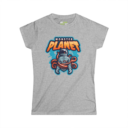 Monster Planet Astronaut Woman Tee | Sci-Fi Women's T-Shirt