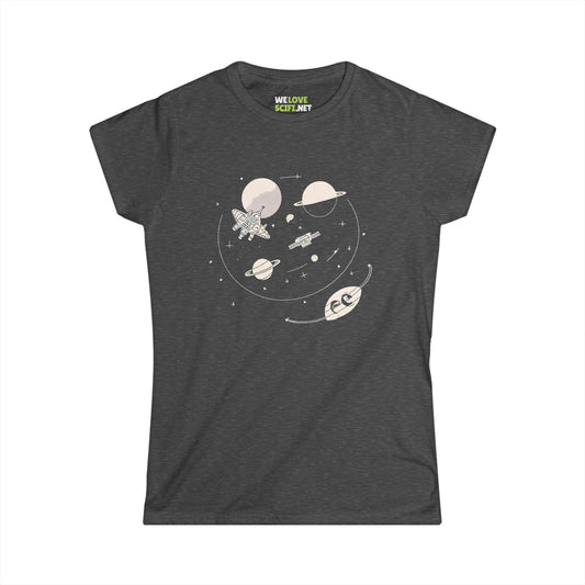 Space Station Tee - Women's Sci-Fi Art Shirt  WeLoveSciFi