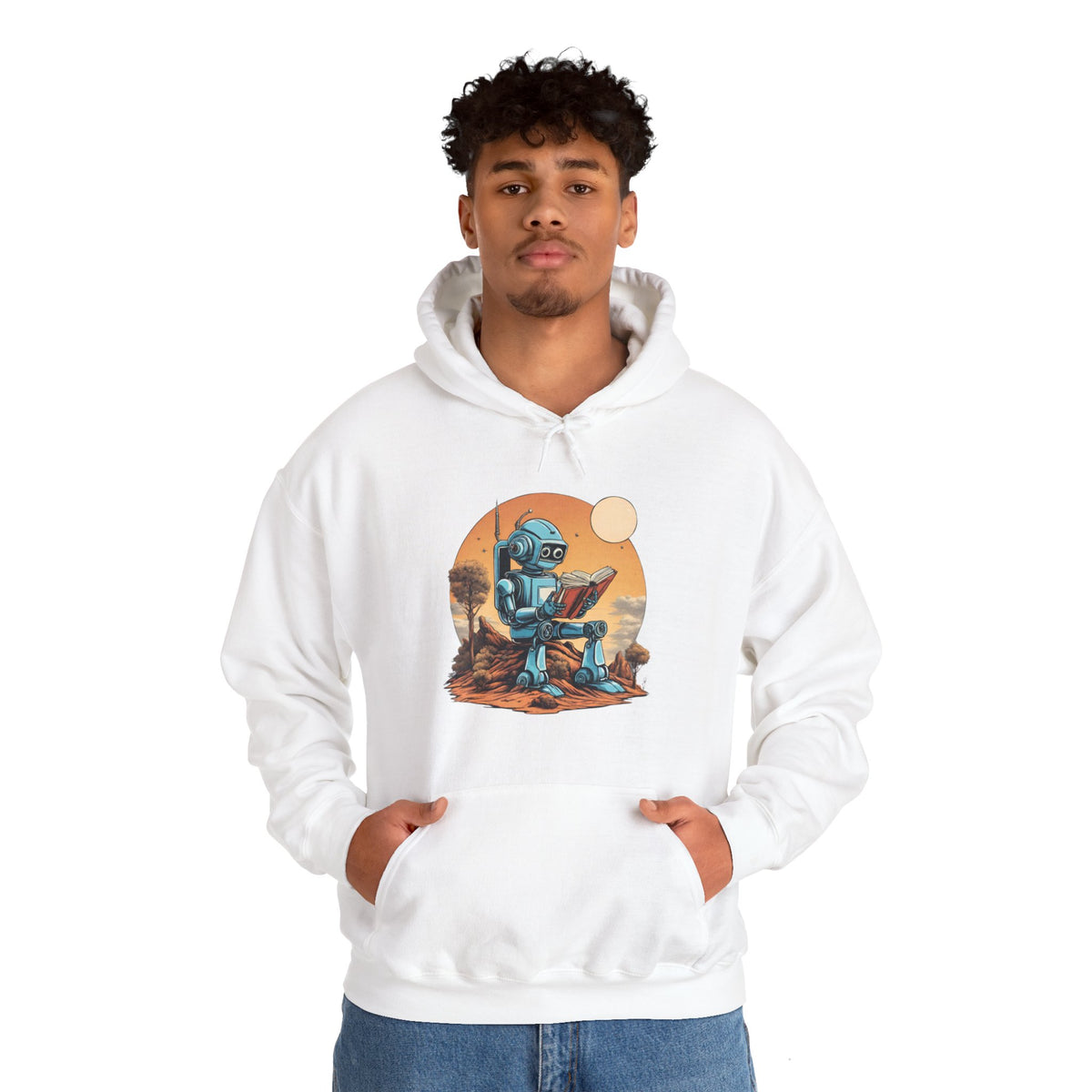 Sci-Fi Hoodie | Learn About Humans Robot Space Art 