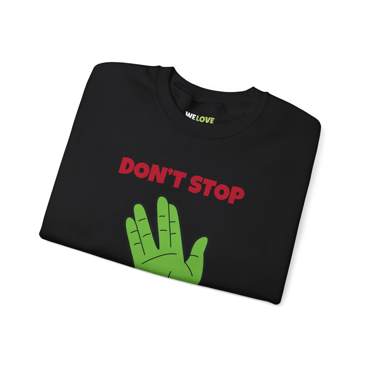 Don’t Stop Believing Funny Spock Christmas Crewneck Sweatshirt-welovescifi.net