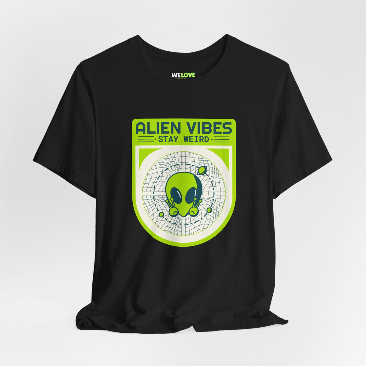 Alien Vibes Stay Weird Funny UFO Sci-Fi T-Shirt-welovescifi