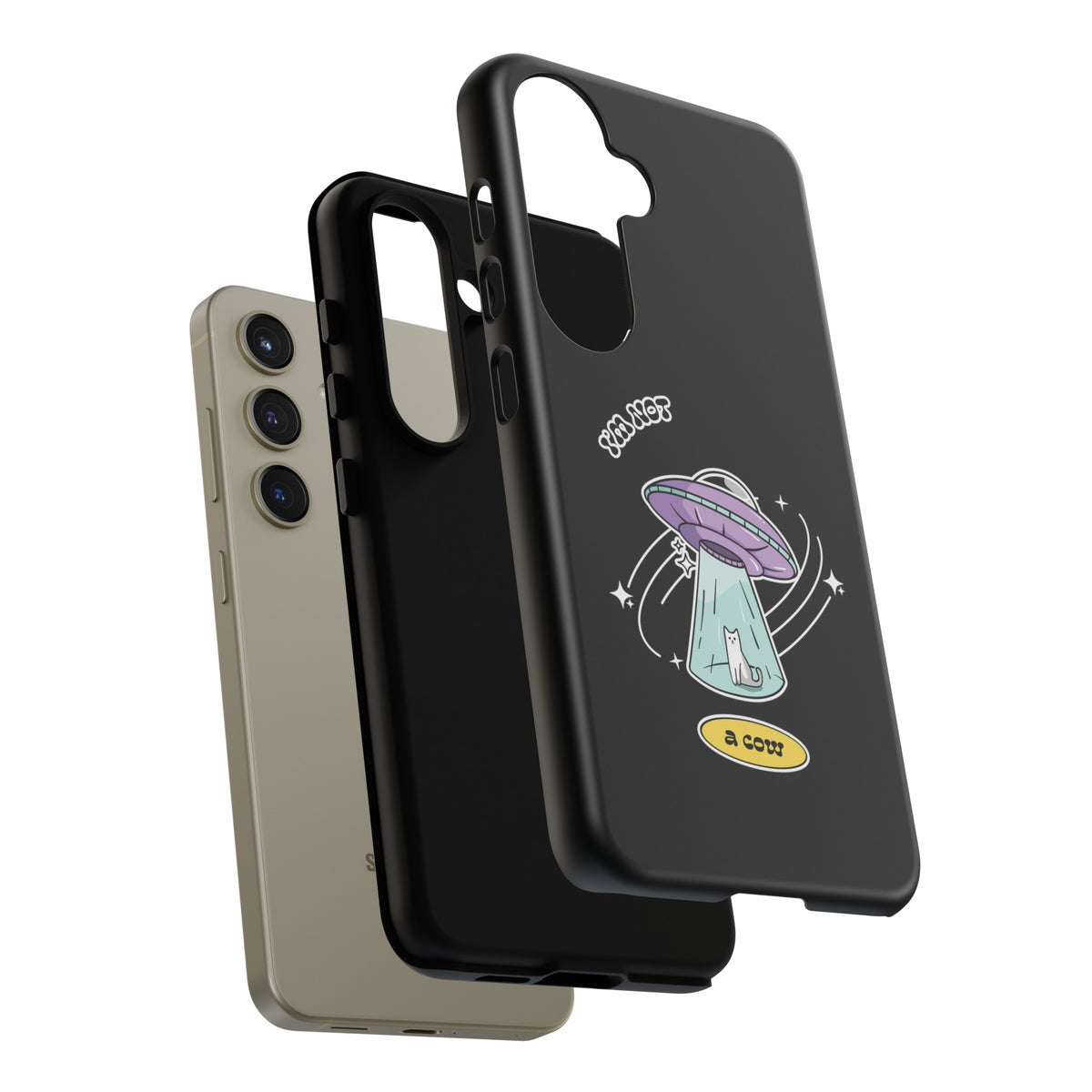 Sci-Fi UFO Samsung Galaxy Mobile Cases - Funny Roswell Cow