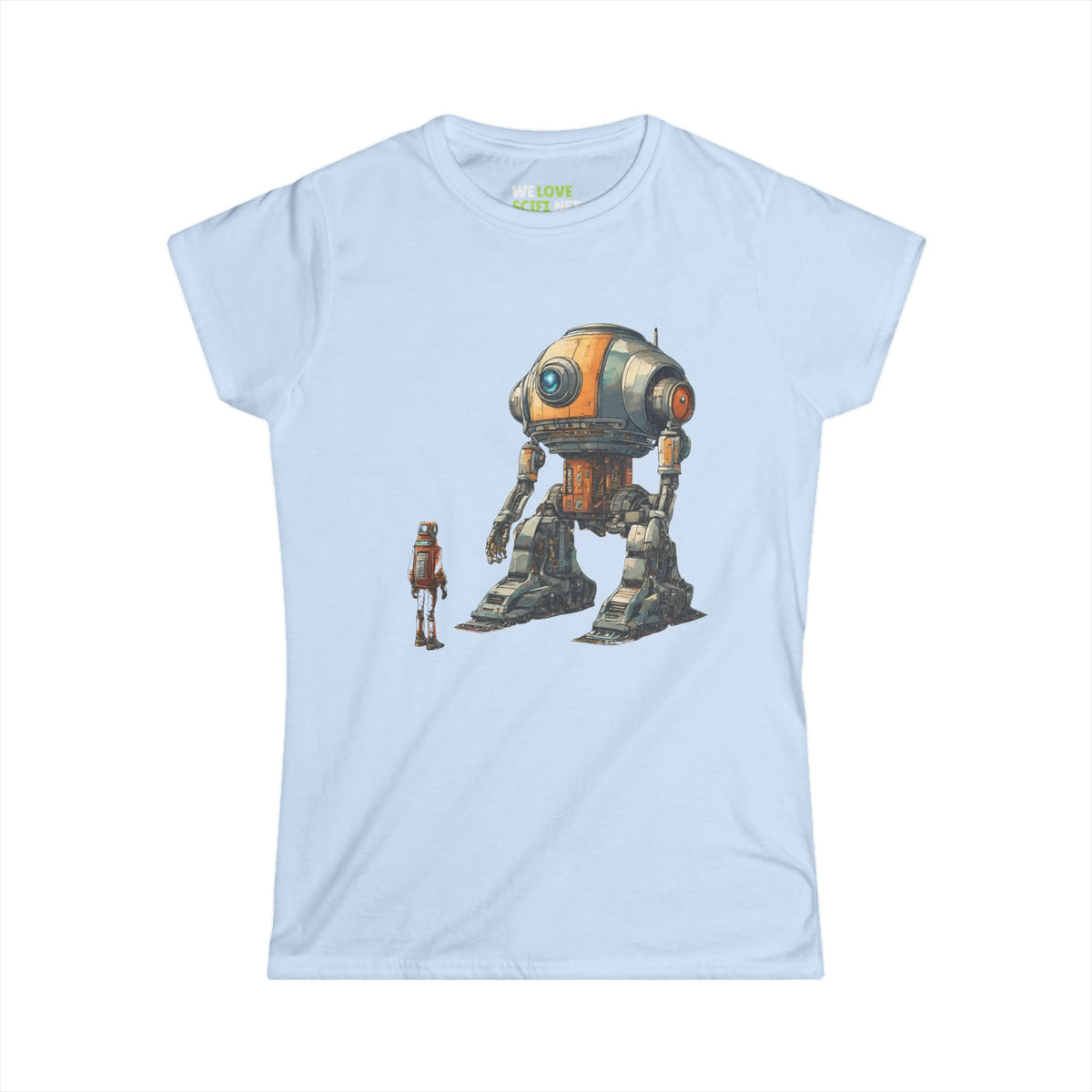 Art tee-Look At Me SpaceArt Robot Woman Tee-welovescifi.net