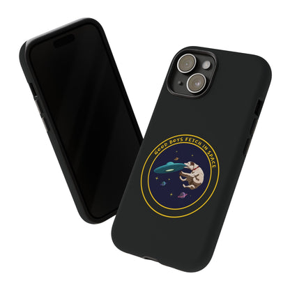 Good Boys Fetch in Space: Funny Dog Sci-Fi iPhone Cases