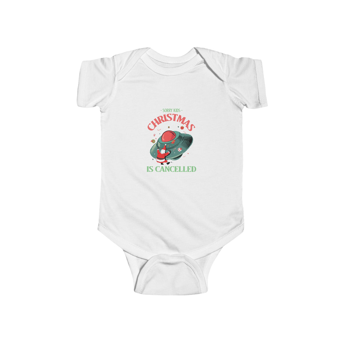 Christmas Is Cancelled Funny UFO Bodysuit