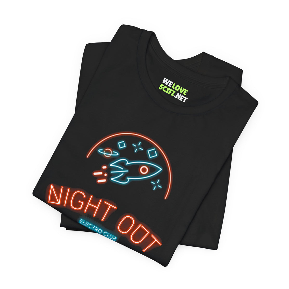 Night Out Retro Sci-Fi T-Shirt | Classic Space Design