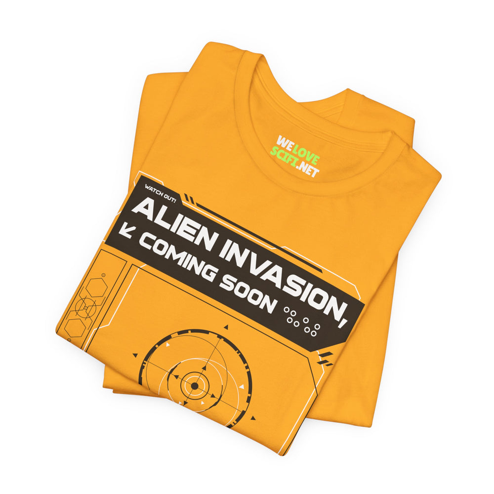 Alien Invasion Coming Soon Sci-Fi T-Shirt-welovescifi.net